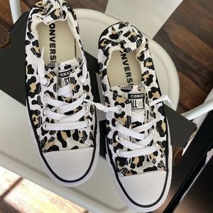 Converse leopard print sneakers